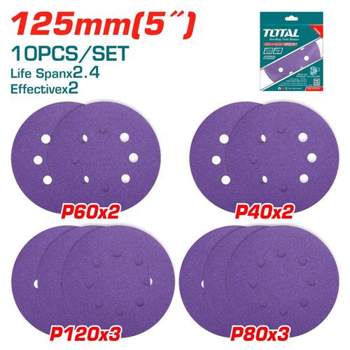 Disco abrasivo viola P40x2 P60x2 P80x3 P120x3 -  125MM