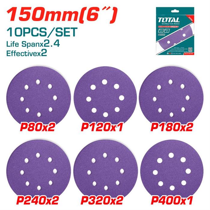 Disco abrasivo viola P80x2 P120x1 P180x2 P240x2 P320x2 P400x1		      	 -  150MM