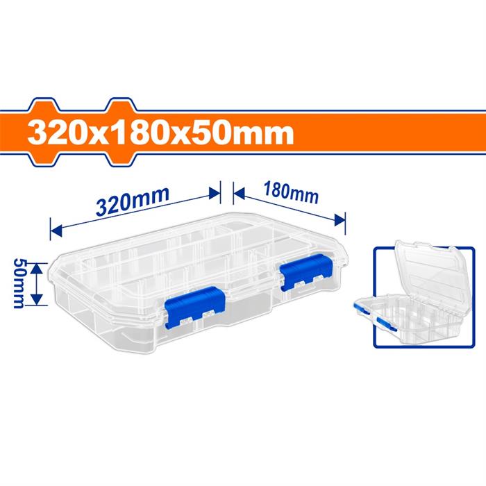 Organizer Trasparente L 13 scomparti - 320x180x50 mm