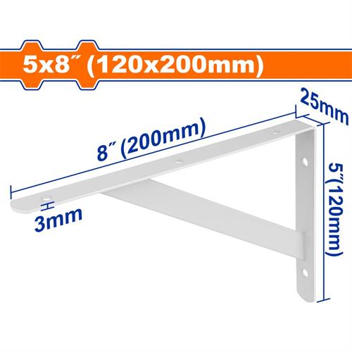 Staffe a L per mensole pesanti - 20x12 cm