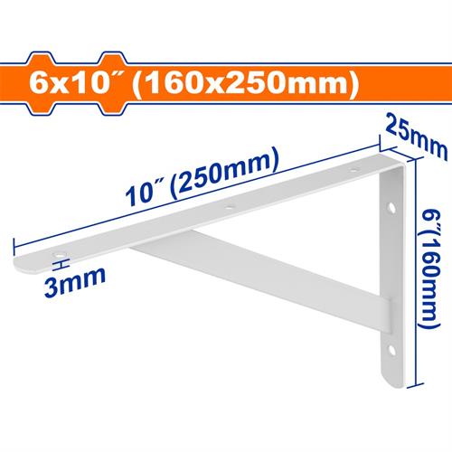 Staffe a L per mensole pesanti - 25x16 cm