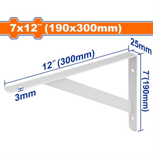 Staffe a L per mensole pesanti - 30x19 cm